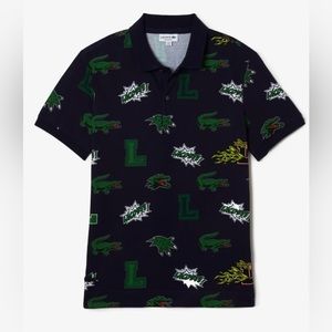 Lacoste Men's Regular Fit Crocodile Print Polo